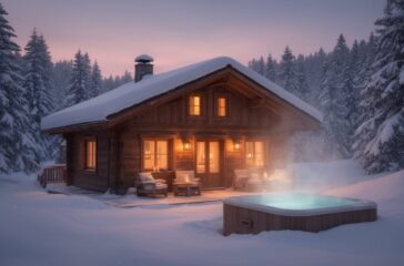 berghütte mit whirlpool