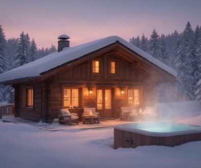 berghütte mit whirlpool